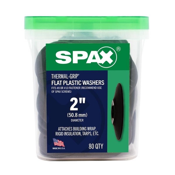 Spax SPAX Thermal-Grip Plastic 2 in. Flat Washer 80 pk 5019677420008 - main